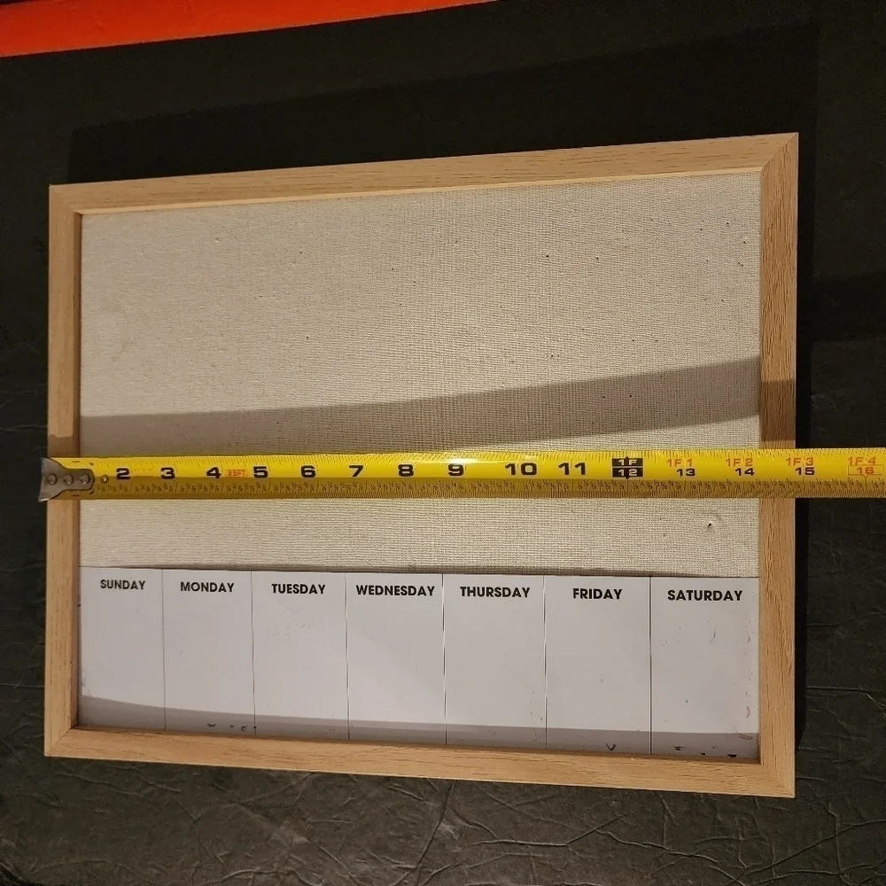 Dry Erase Bulletin Board Weekly Calendar